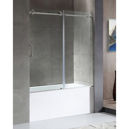 Anzzi Right Drain Tub With 60 x 62 in. Tub Door in Brushed Nickel, 5 ft. SD1701BN-3260R